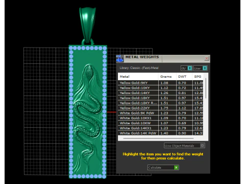 Snake Pendant 3D Print Model