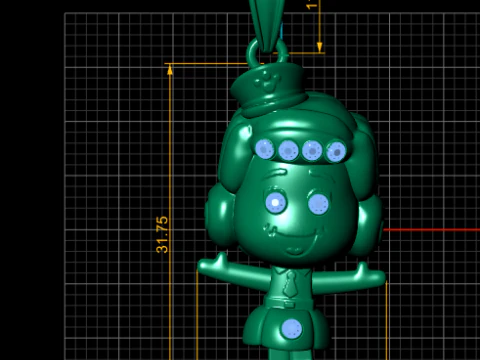 Doll Pendant 3D Print Model