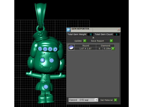 Doll Pendant 3D Print Model
