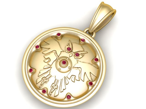 Eagle Pendant 3Dプリントモデル