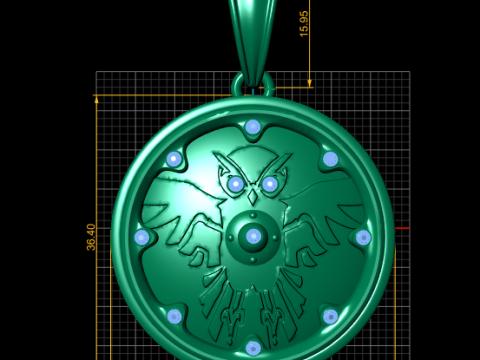 Eagle Pendant 3Dプリントモデル