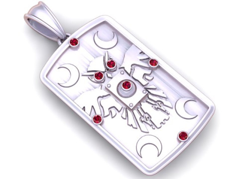 Eagle Moon Pendant 3D Принт Модель