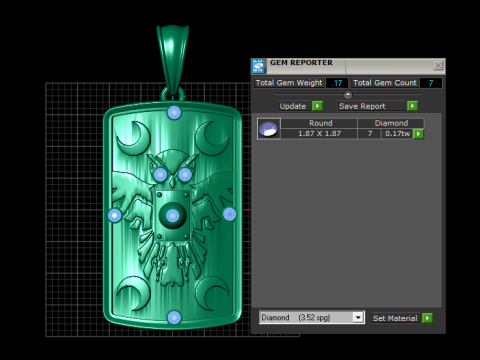 Eagle Moon Pendant 3D Принт Модель