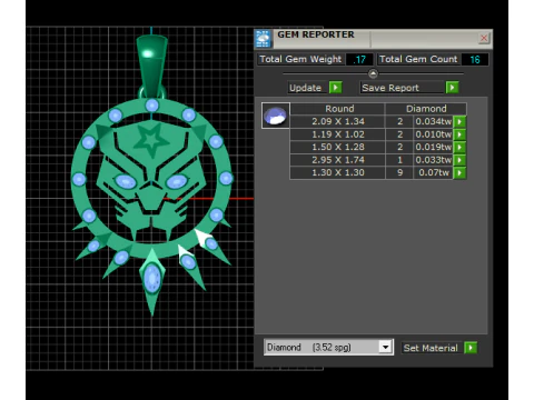 Panther Head Pendant 3D Print Model