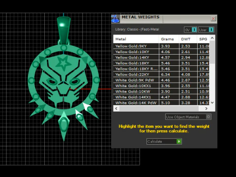 Panther Head Pendant 3D Print Model