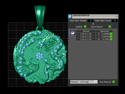 ड्रैगन फीनिक्स पेंडेंट 3D प्रिंट मॉडल