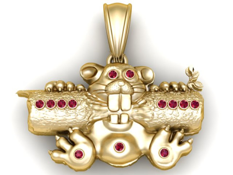 Squirrel Pendant Model do druku 3D