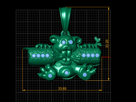 Squirrel Pendant 3D Print Model
