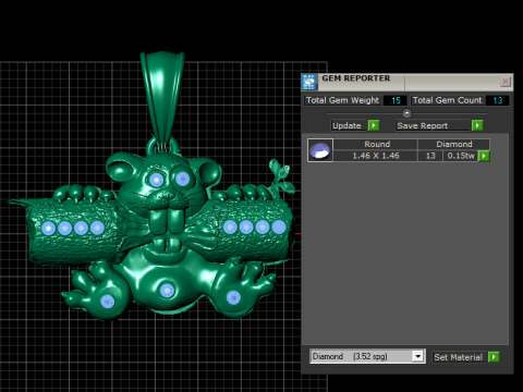 Squirrel Pendant 3Dプリントモデル