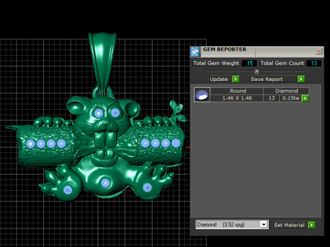 Squirrel Pendant 3D Print Model