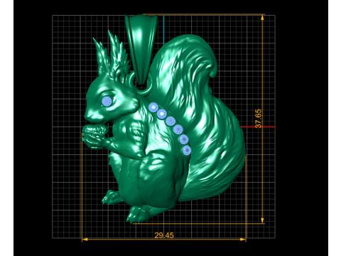 Squid Pendant 3D Print Model