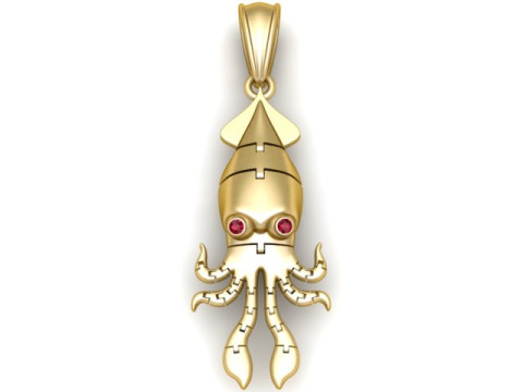 Squid Pendant 3D Принт Модель