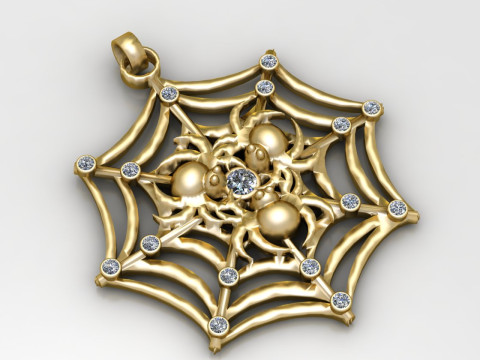 Spider Pendant 3D 프린트 모델