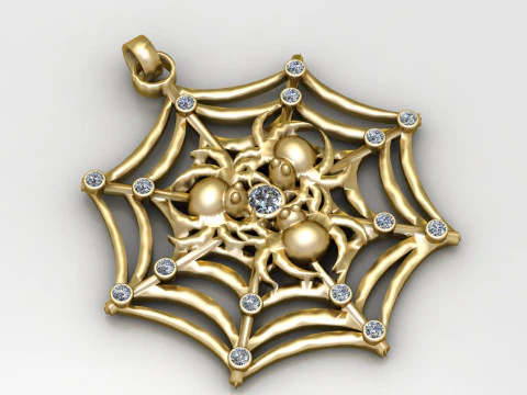 Spider Pendant 3D Print Model
