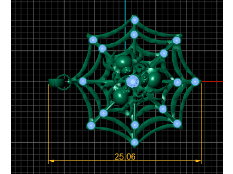 Spider Pendant 3Dプリントモデル