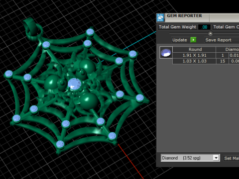 Spider Pendant 3Dプリントモデル
