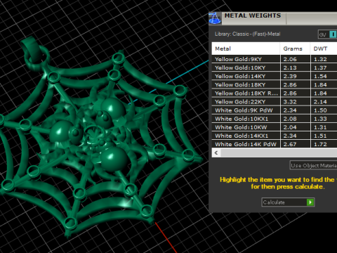 Spider Pendant 3Dプリントモデル