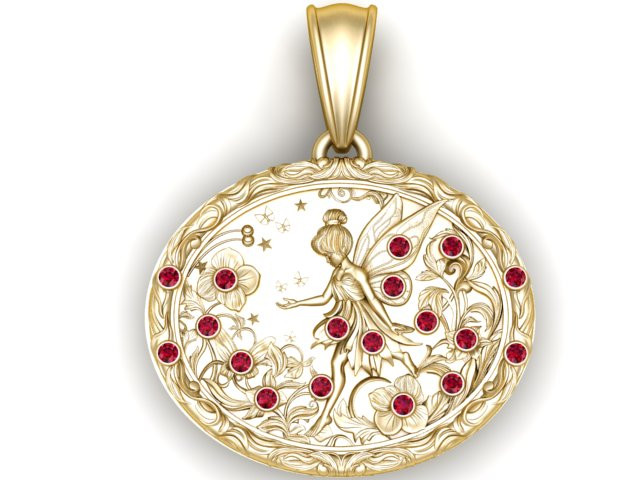 Dragon Angel Pendant 3D Print Model .c4d .max .obj .3ds .fbx .stl .blend