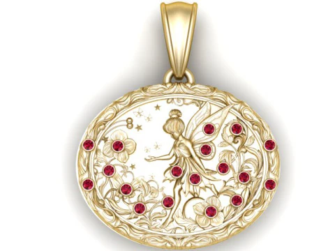 龙天使吊坠 3D 打印模型