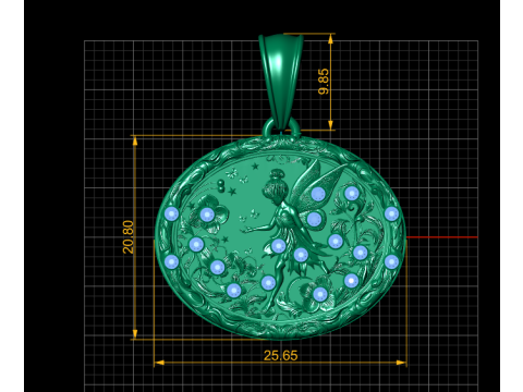 Colgante Ángel Dragón Modelo de impresión 3D