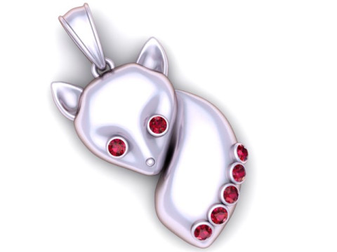 Fox Pendant 3D प्रिंट मॉडल