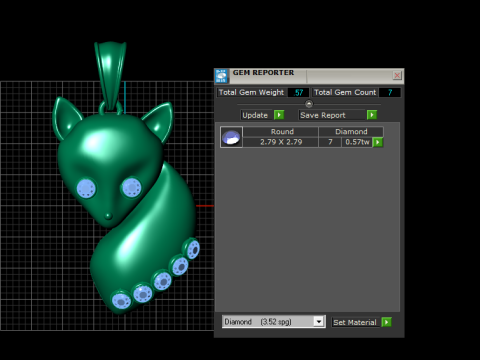 Fox Pendant 3D प्रिंट मॉडल
