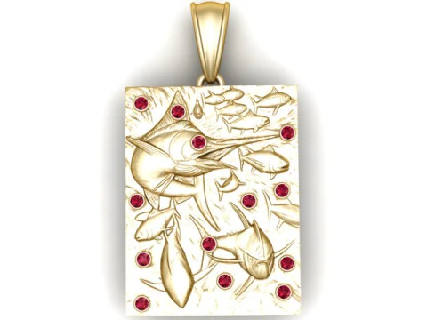 Прямокутна підвіска акула 3D Принт Модель