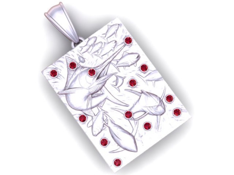 Rectangular shark pendant 3D 打印模型