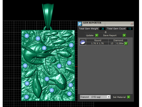 Rectangular shark pendant 3D 打印模型