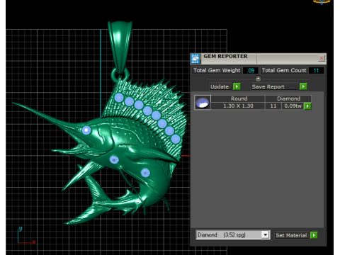 Swordfish Pendant 3D Принт Модель