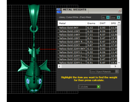 3D gold fish pendant 3D Model
