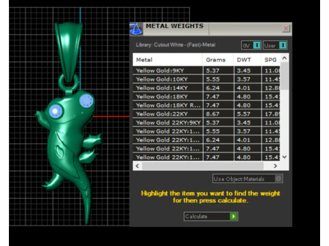 3D gold dog head ring 3D Model