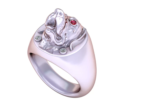 3D gold ring Pendent 3D Model