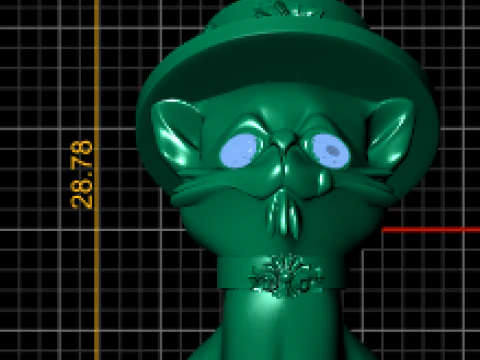 Cute Cat Inspired Pendant 3D Print Model