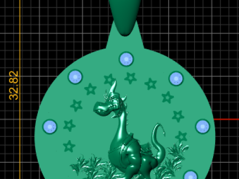 Golden GOAT Medallion Pendant 3Dプリントモデル