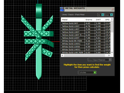 Geometrische gouden hanger 3D printmodel