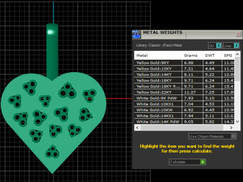 Heart-Shaped Diamond Pendant 3D Print Model