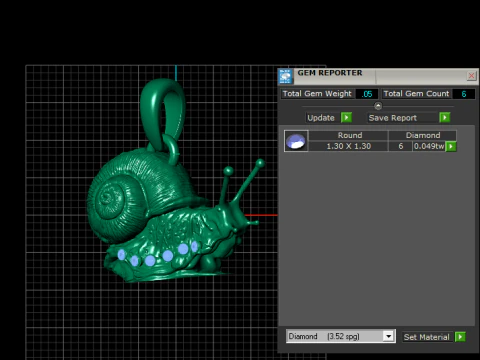 Snail Pendant 3D Print Model