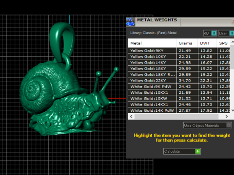 Snail Pendant Modello di stampa 3D