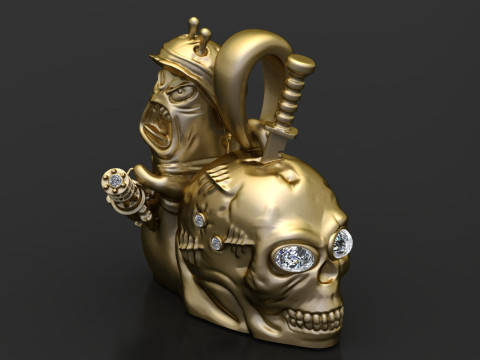 Artisan Elegance Pendant Model Cetak 3D