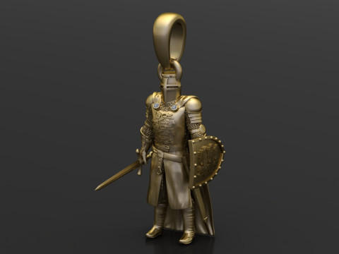 Medieval Knight Pendant Model do druku 3D