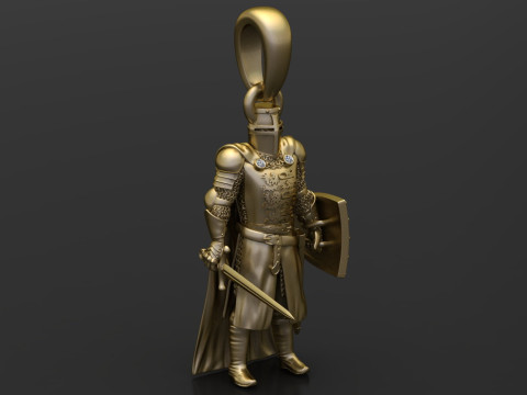 Medieval Knight Pendant Modelo de impresión 3D