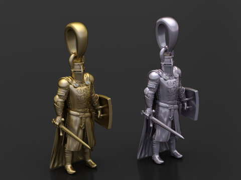 Medieval Knight Pendant Modelo de impresión 3D