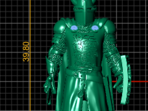 Medieval Knight Pendant Modelo de impresión 3D
