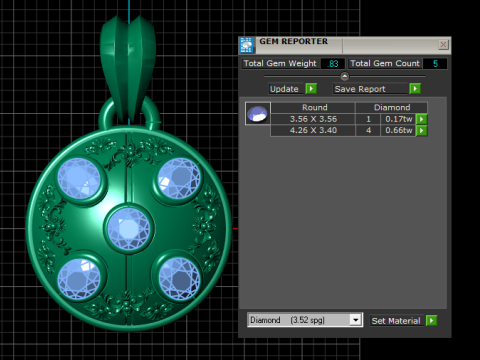 Gold 3D Shield Pendant 3D 打印模型