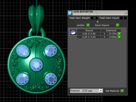 Gold 3D Shield Pendant 3D Print Model