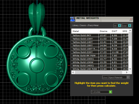Gold 3D Shield Pendant 3D 打印模型