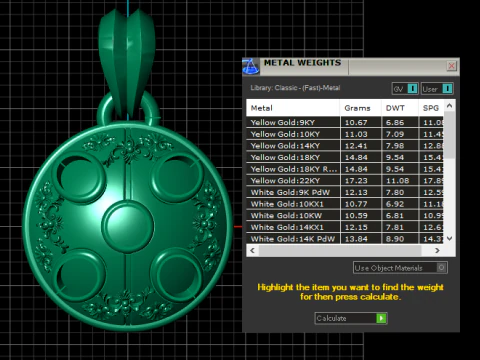 Gold 3D Shield Pendant 3D Print Model