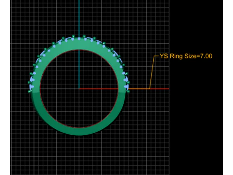 Multi-Row Diamond Ring 3D Print Model