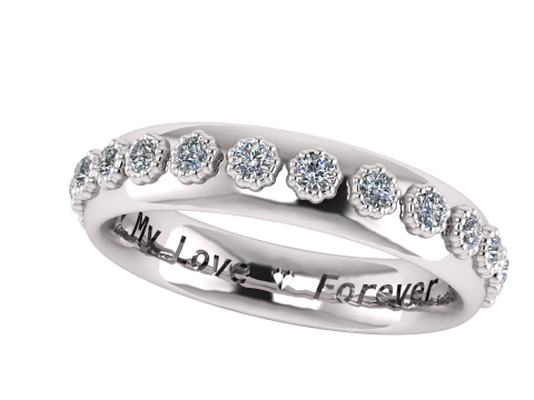 My Love Forever Words Rings 3D Print Model
